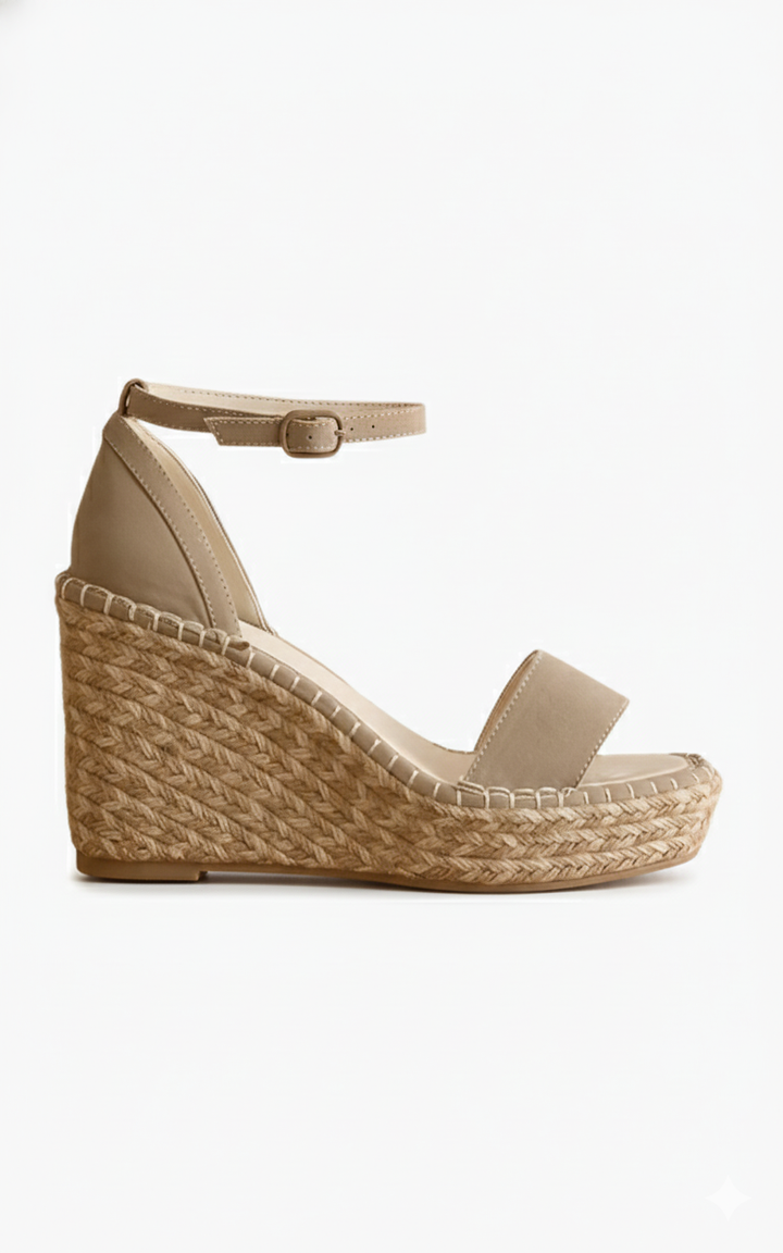 Vivvy Raffia Wedge Sandal