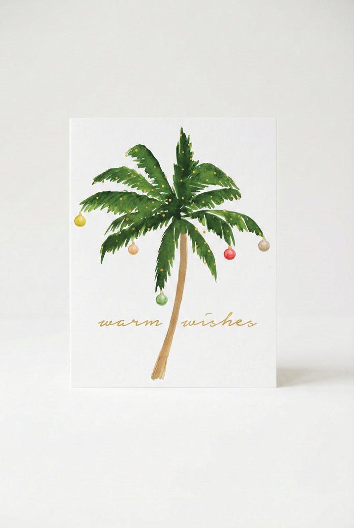 Warm Wishes Palm Tree Greetings Card
