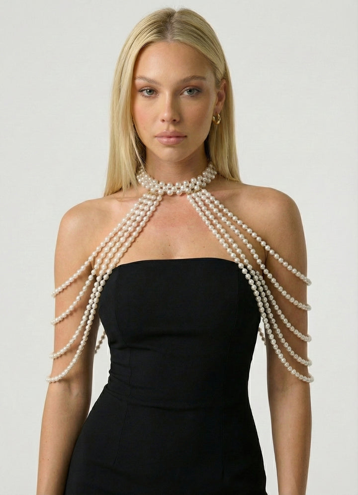 Pearl Reverie Shoulder Drape Necklace