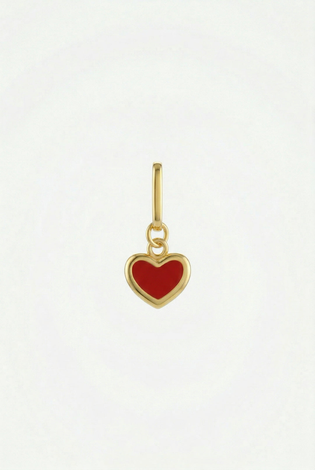 Red Hot Love Heart Charm