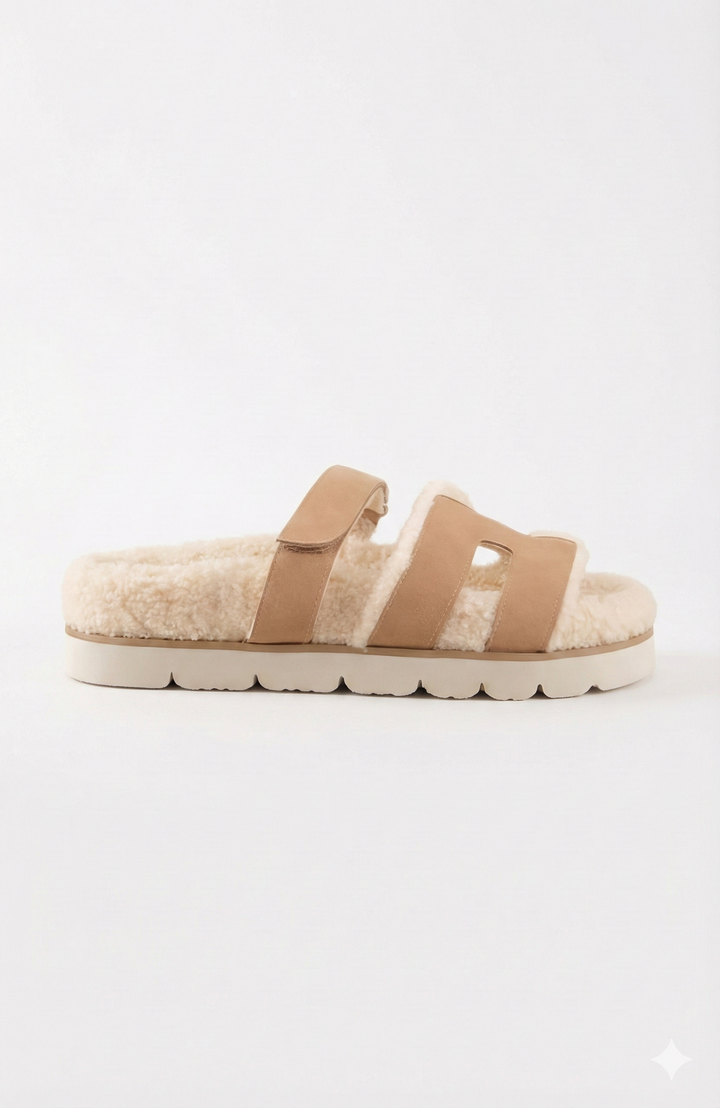 Adelene Sherpa Lined H-Strap Sandal
