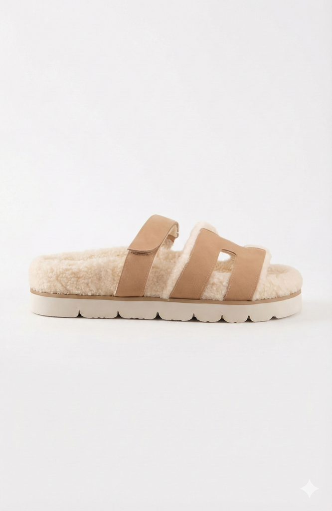 Adelene Sherpa Lined H-Strap Sandal – Lithologie Co.