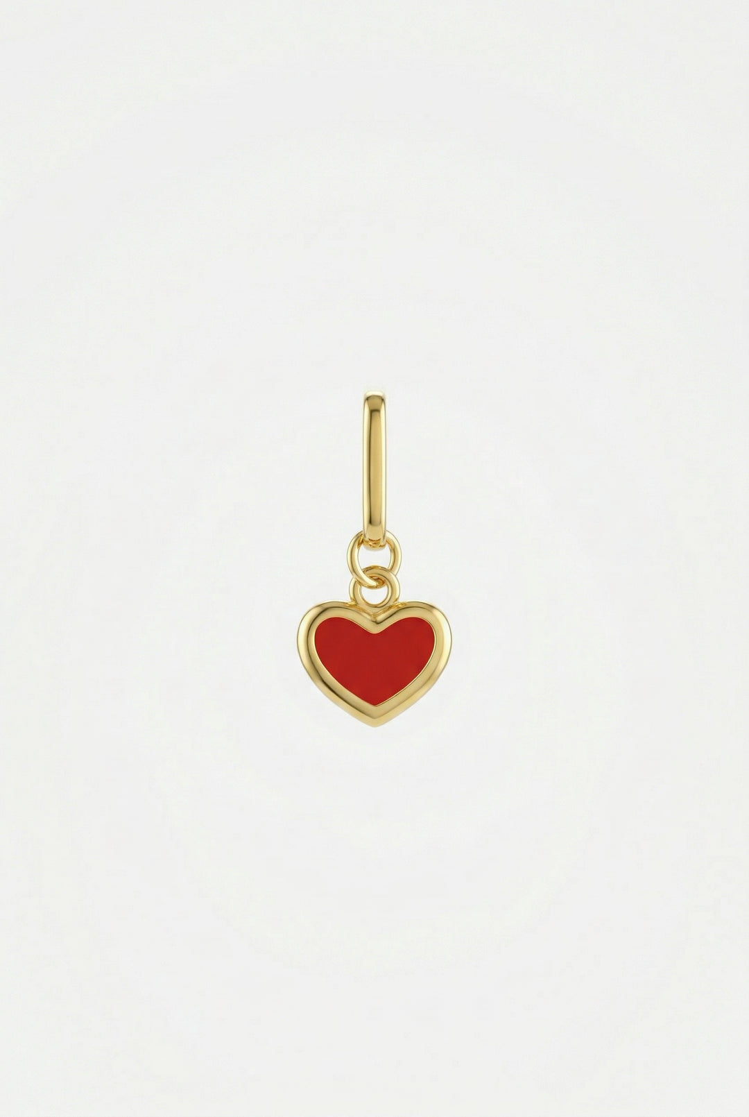 Red Hot Love Heart Charm