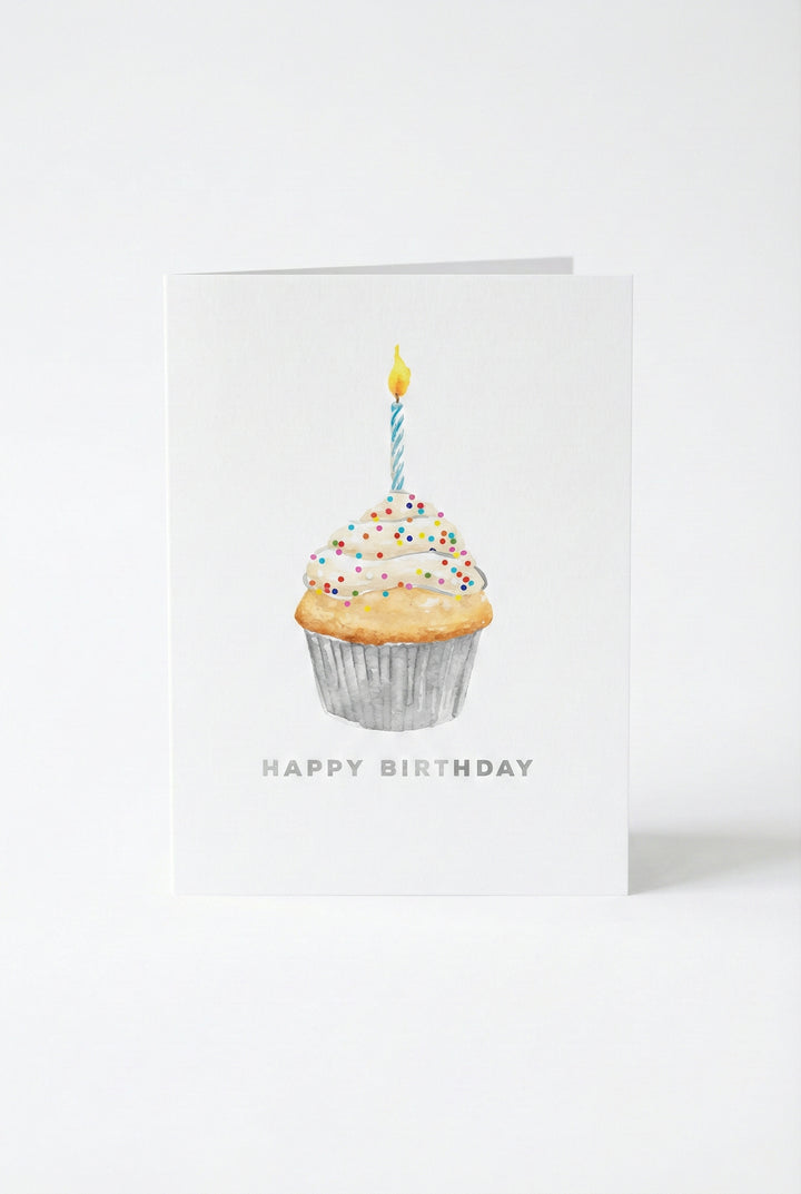 Happy Birthday Cupcake Greeting Card