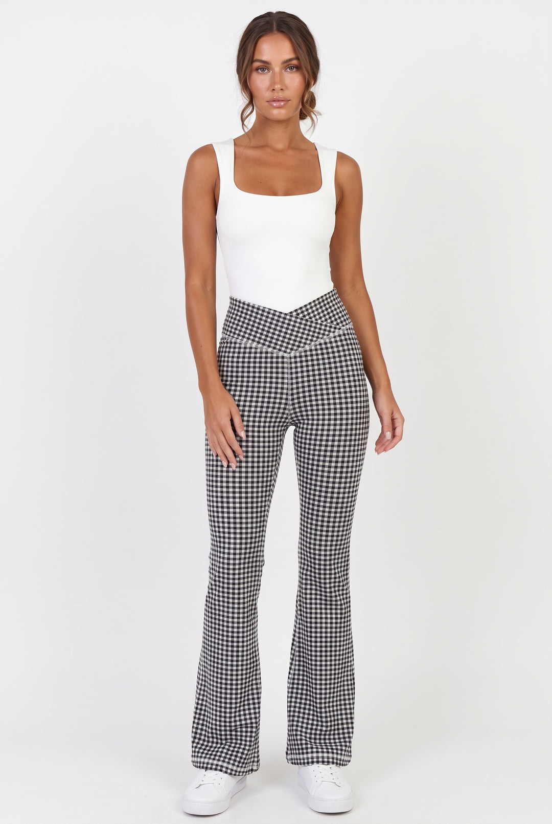 Gingham Sculpt Flare Leggings