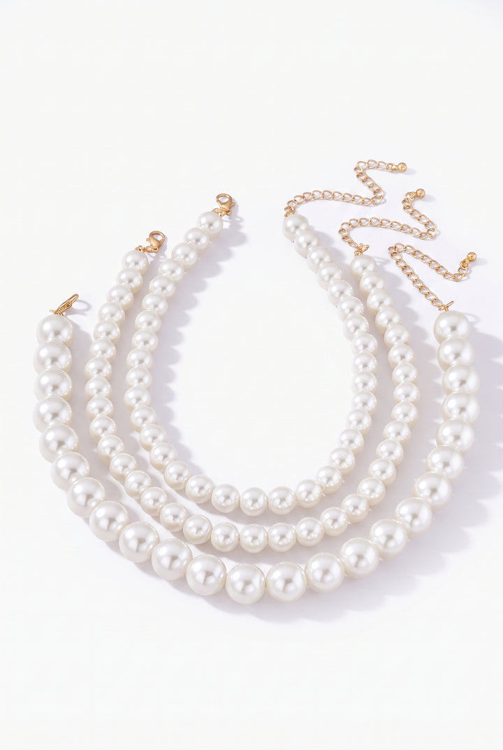 Graduated Faux Pearl Necklace