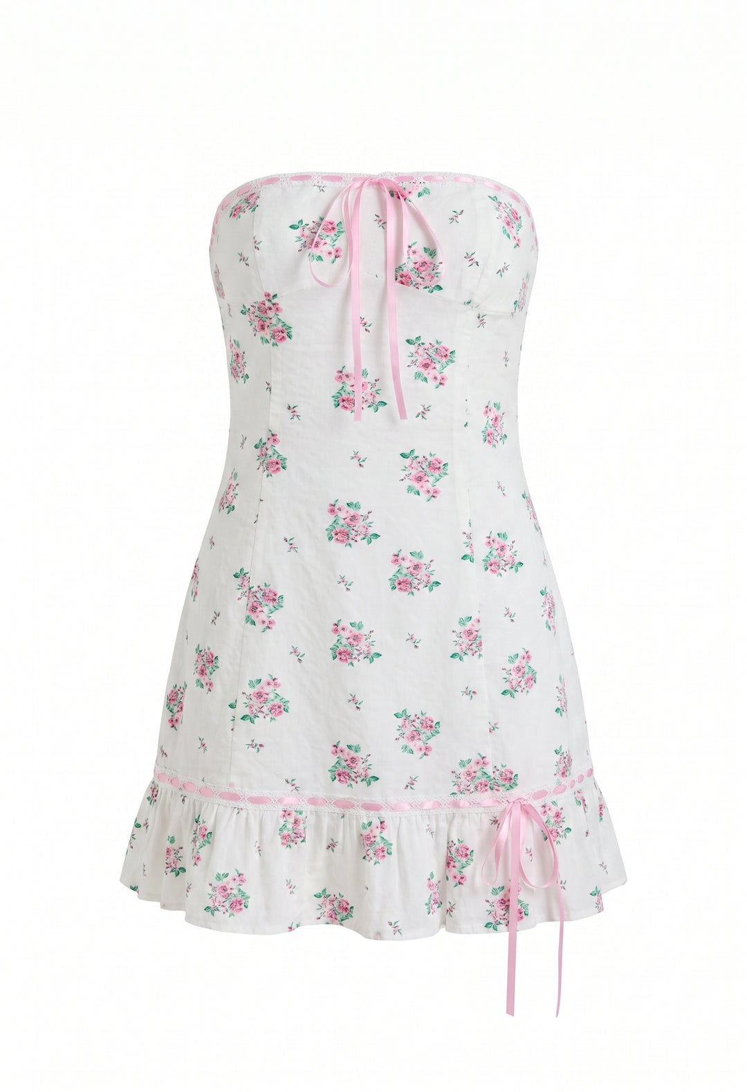 Ribbon Parlour Floral Mini Dress