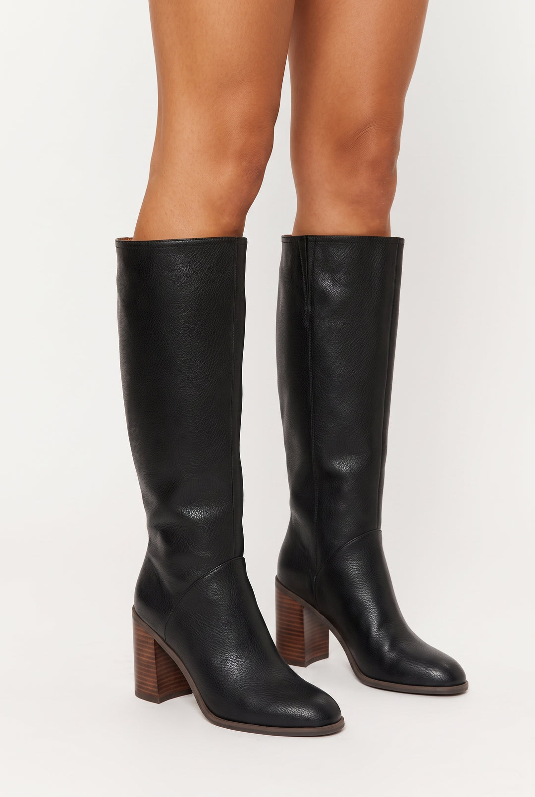 Always Here Block Heel Knee High Boots