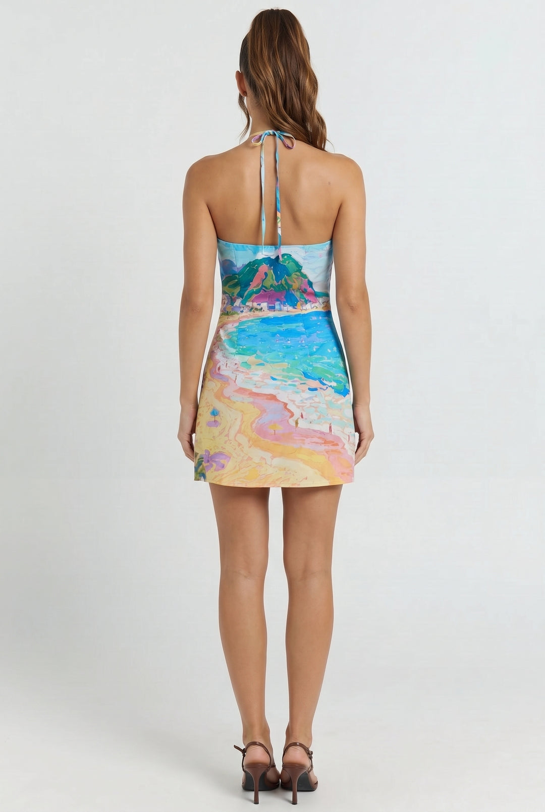 Amalfi Souvenir Halter Mini Dress