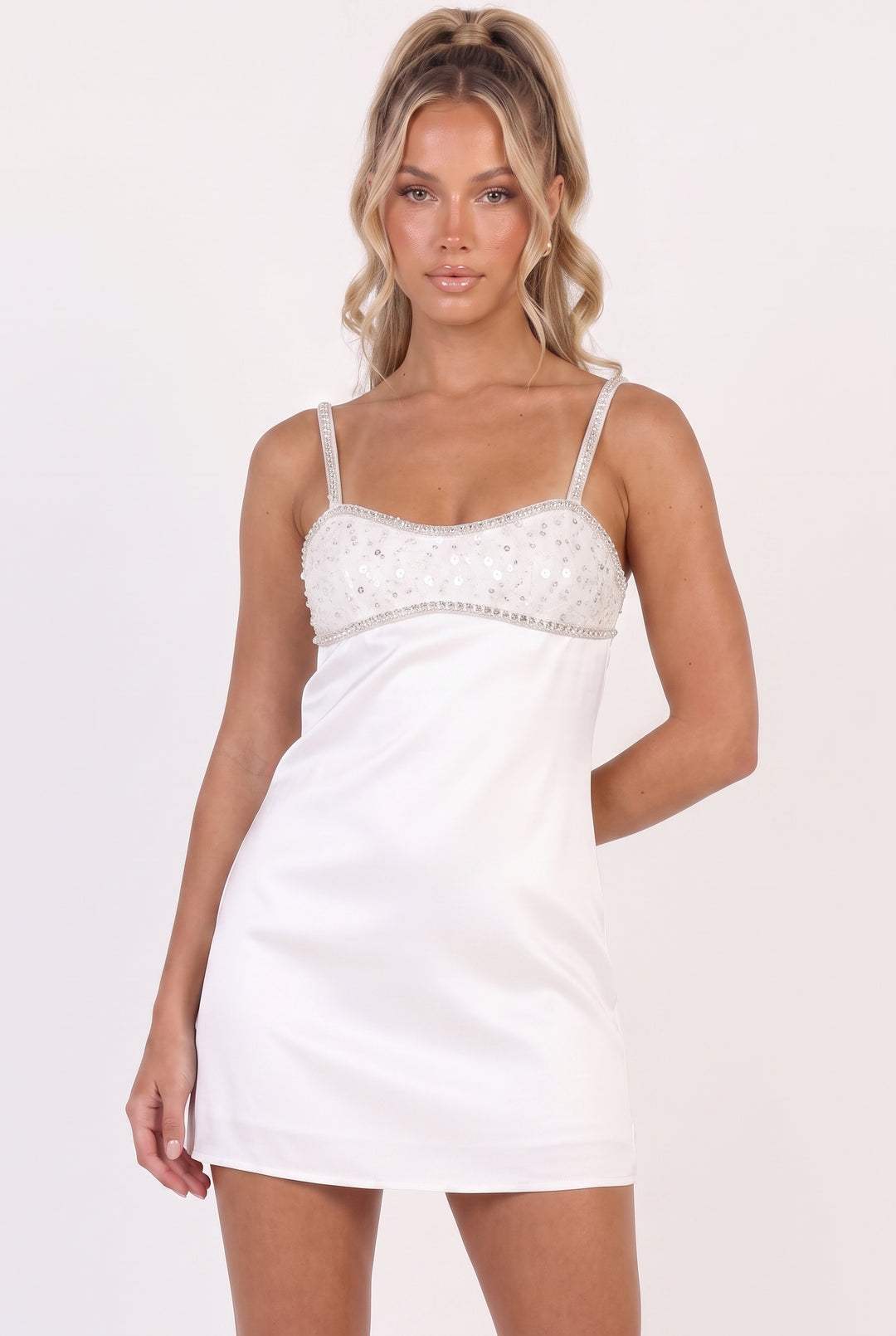 Arosa Jeweled Mini Dress
