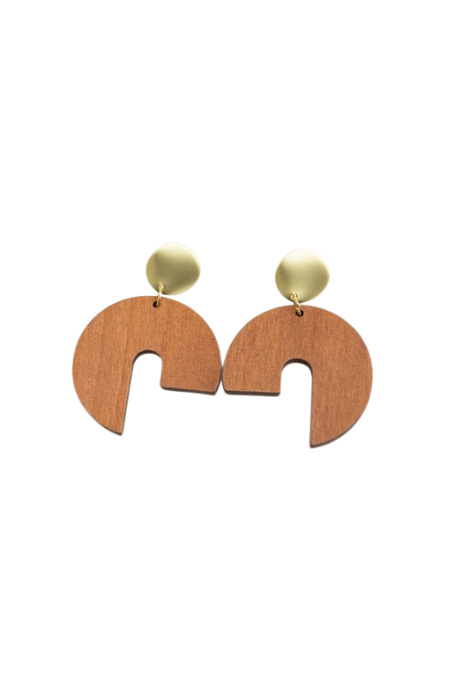 Kerala Wooden Arch Earrings