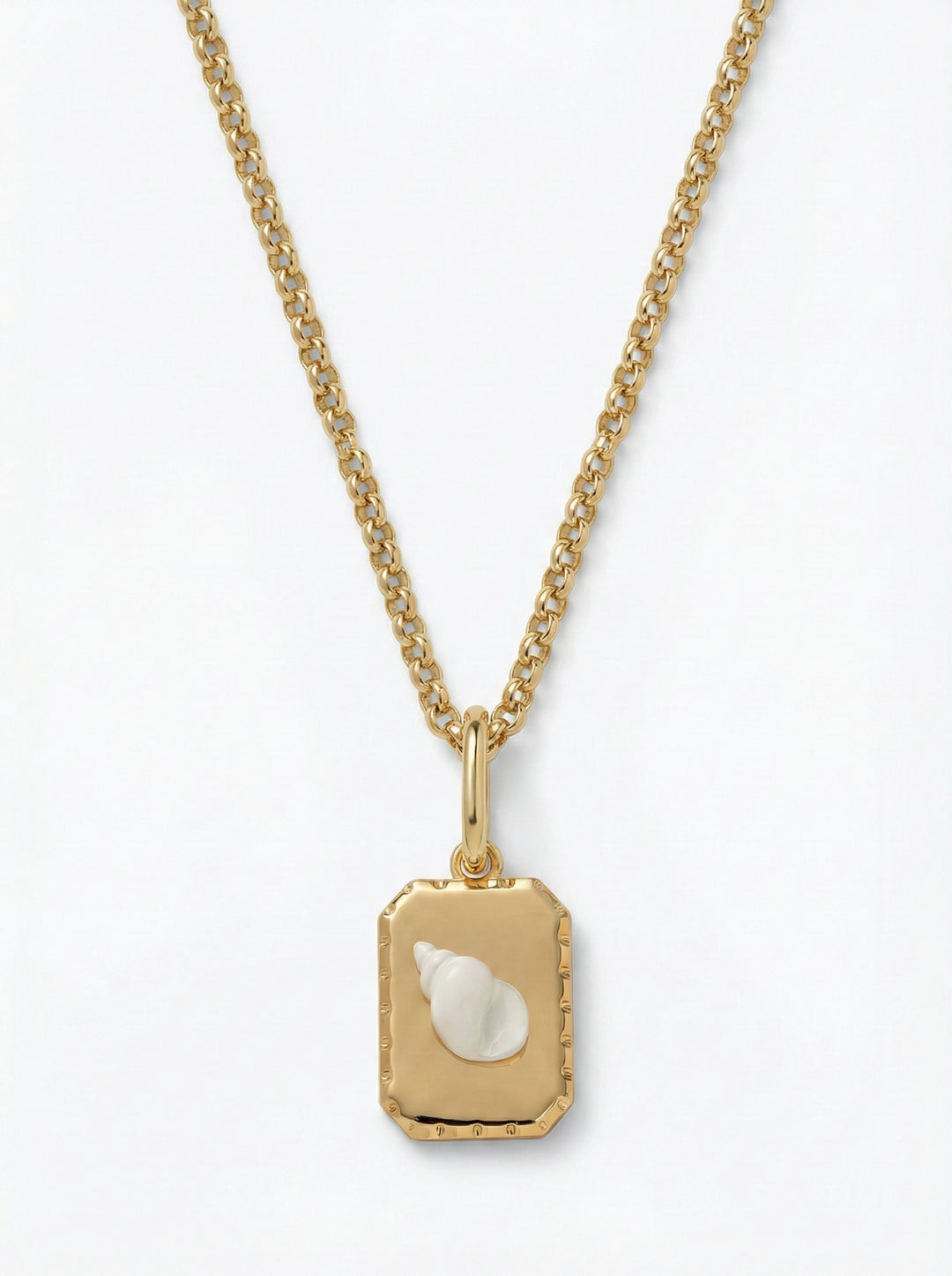 Isla White Shell Tile Charm