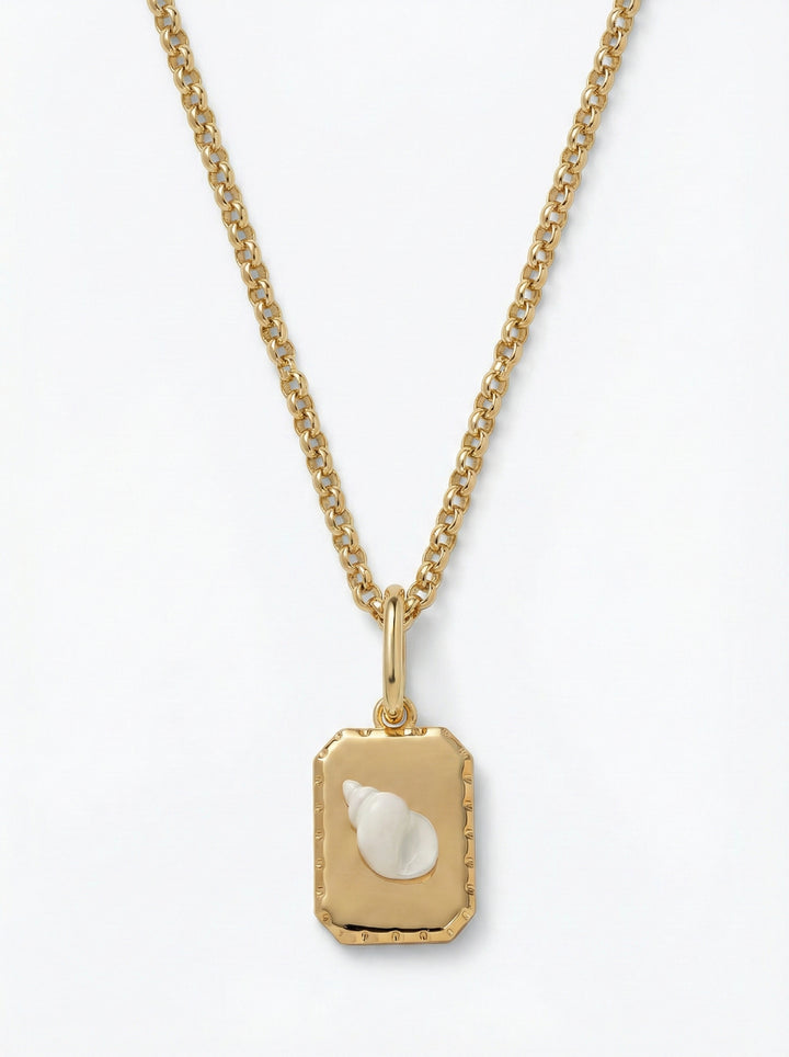 Isla White Shell Tile Charm