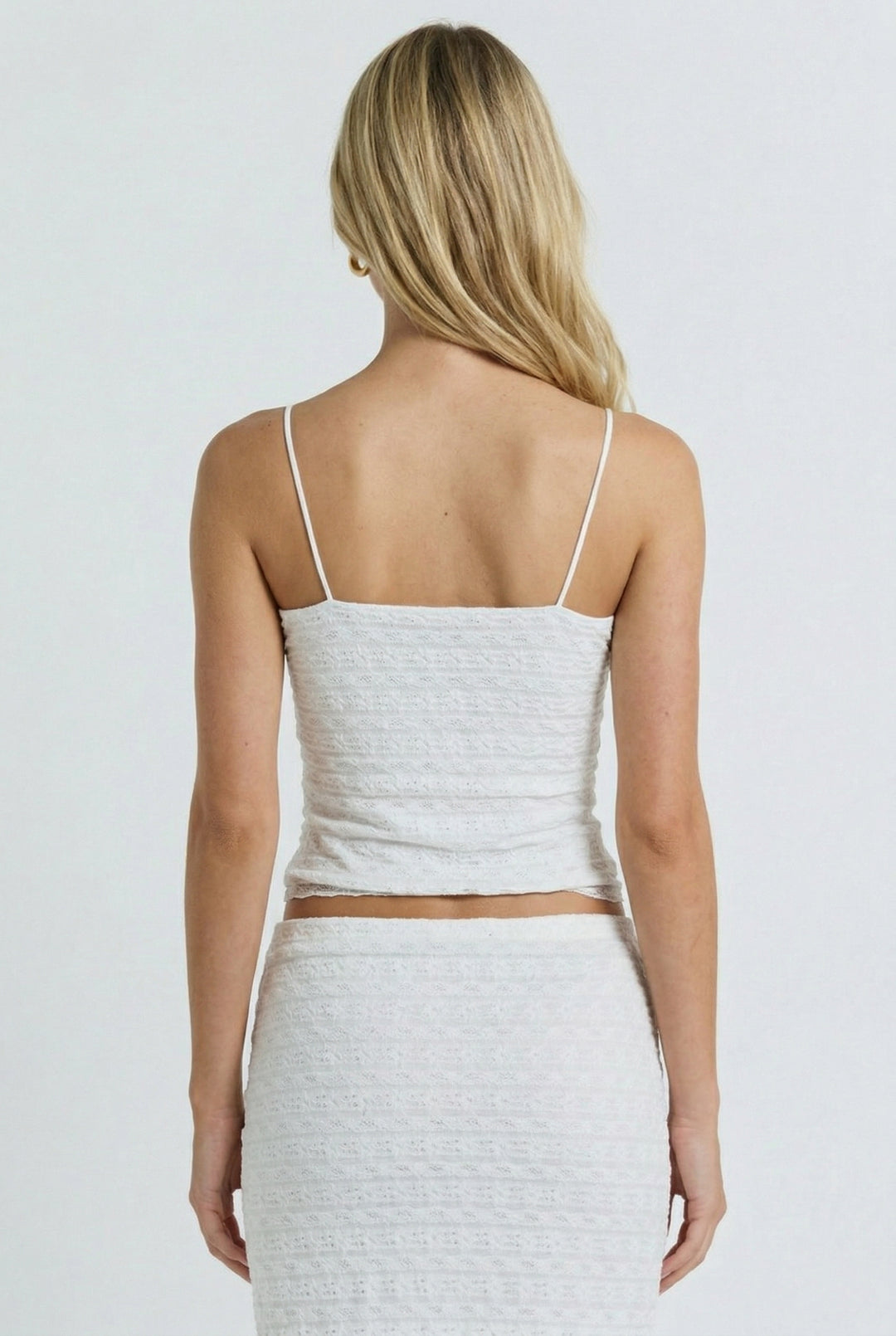 Ivory Eyelet Lace Cami Top