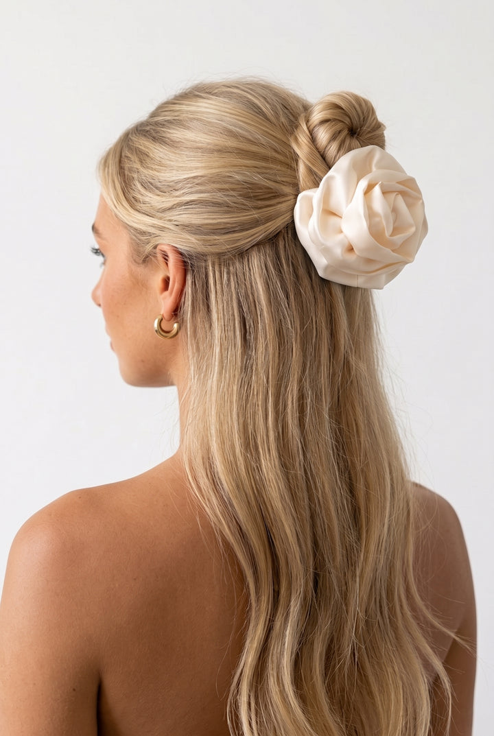 KITSCH Satin Rosette Cloud Clip