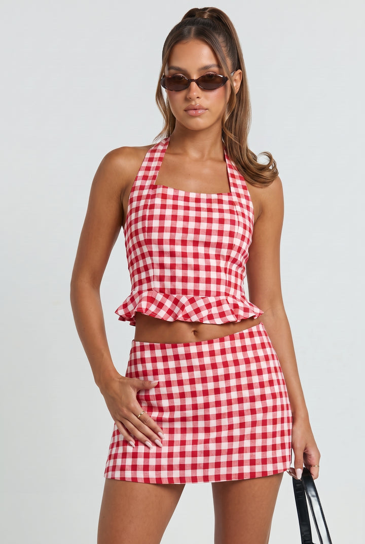 Kentucky Weekend Gingham Skort