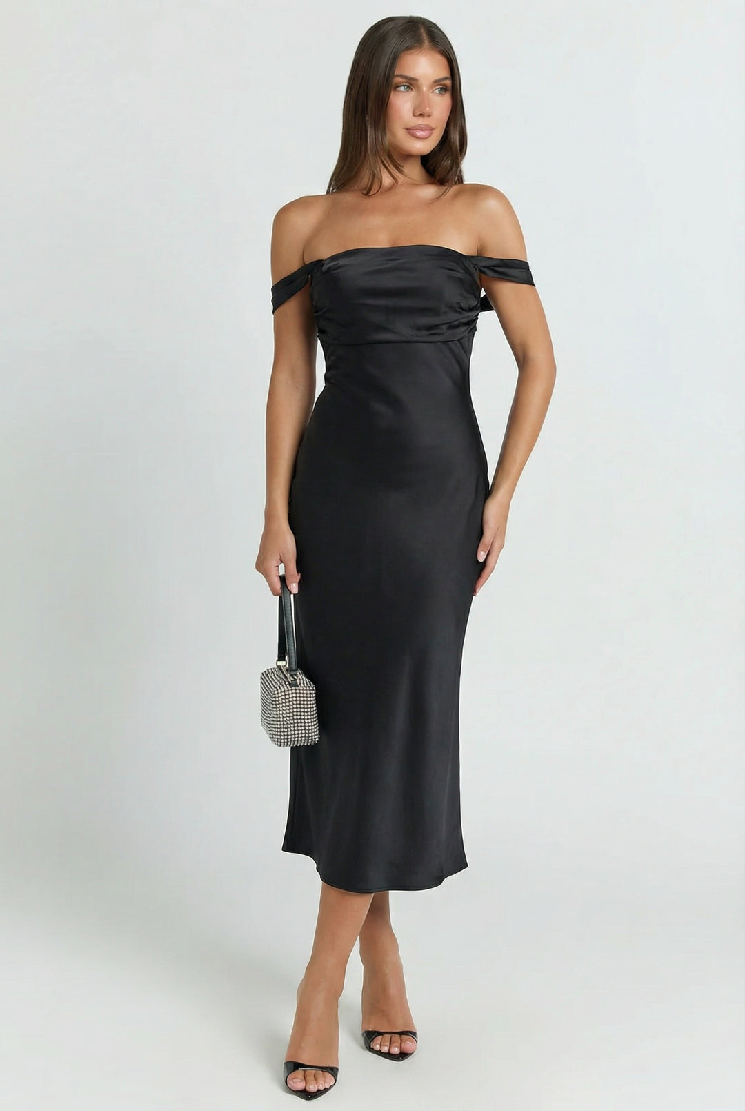 look at you satin dress Bella and Bloom Boutique