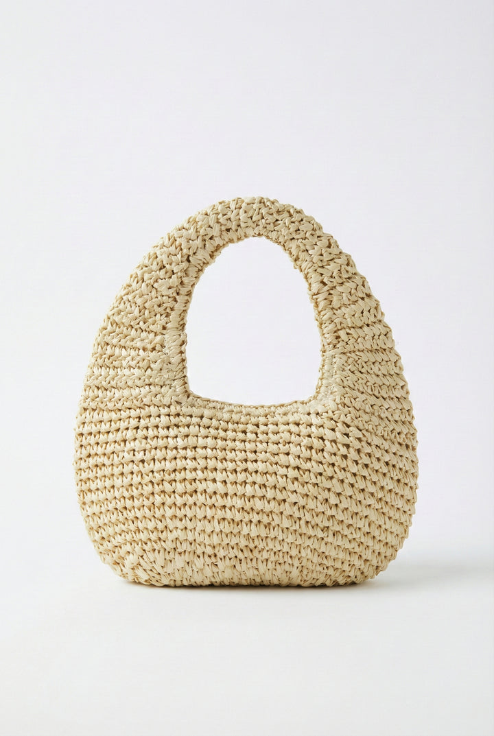 Open-Air Straw Shoulder Bag
