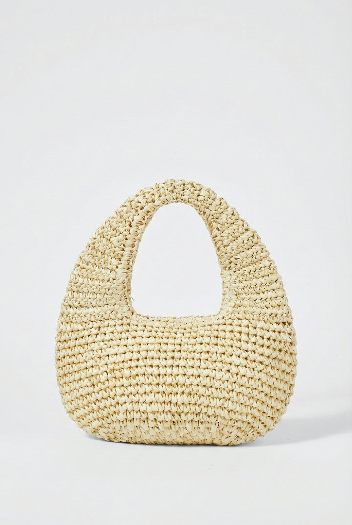 Open-Air Straw Shoulder Bag