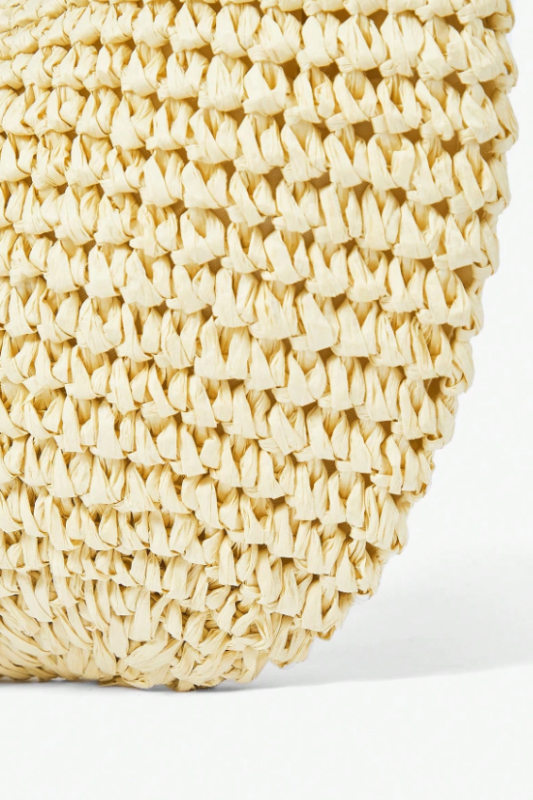 Open-Air Straw Shoulder Bag