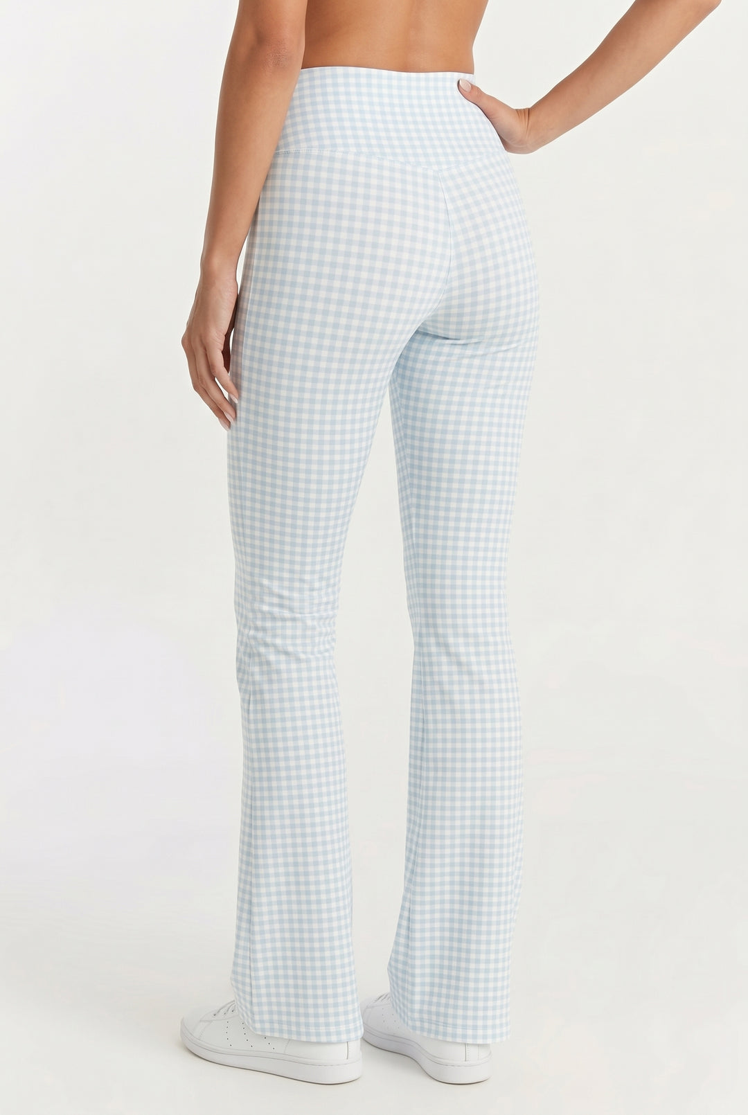 Lychee Sorbet Gingham Soft Sculpt Flared Leggings