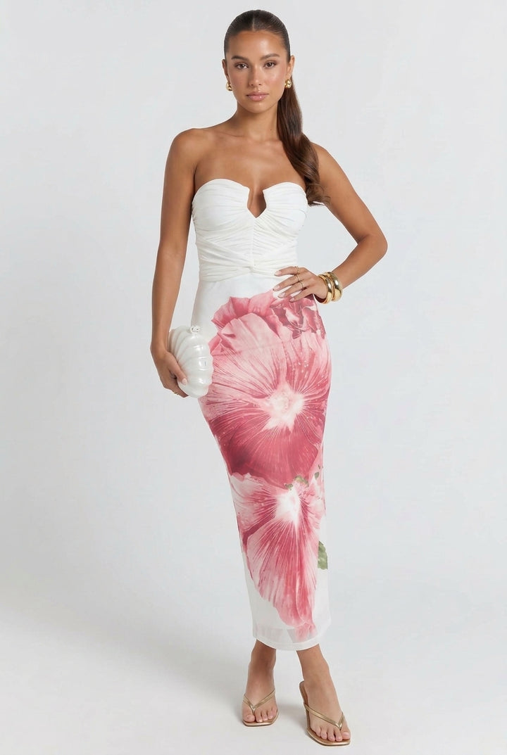 Lahita Hibiscus Midi Dress