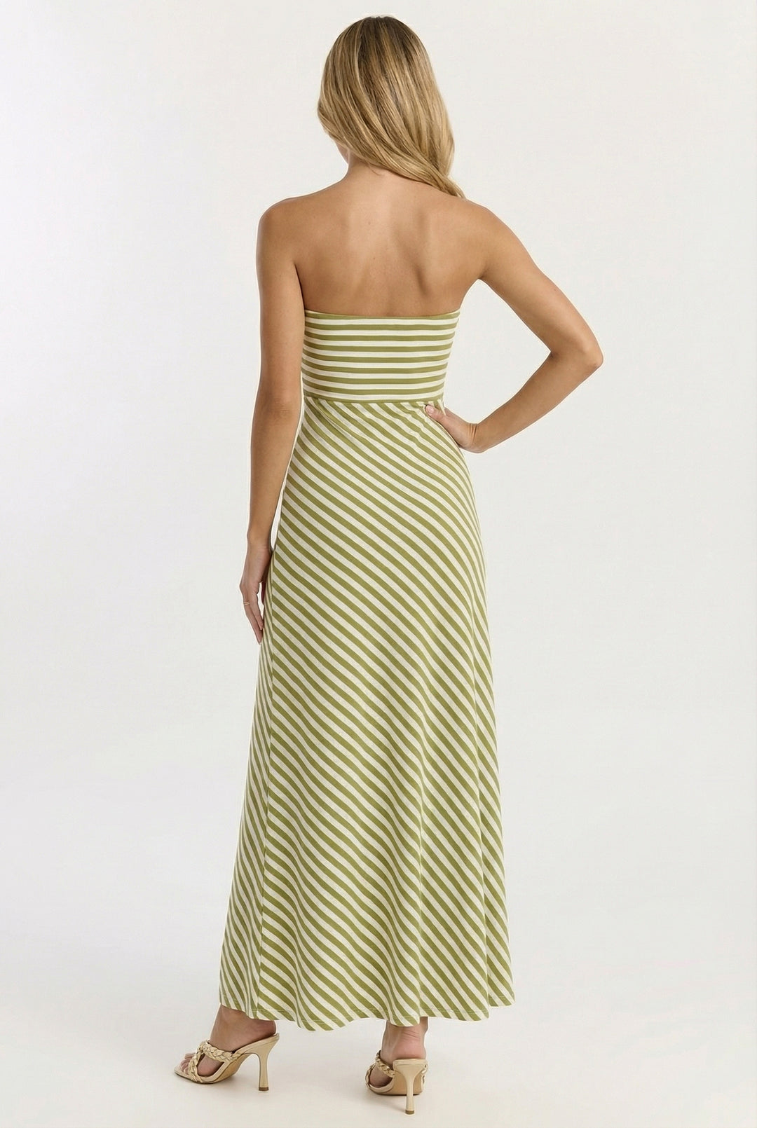 Late Lunch in Capri Striped Maxi Dress