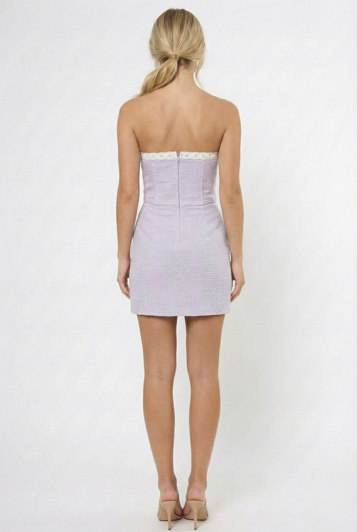 Lorraine Tweed Corset Mini Dress