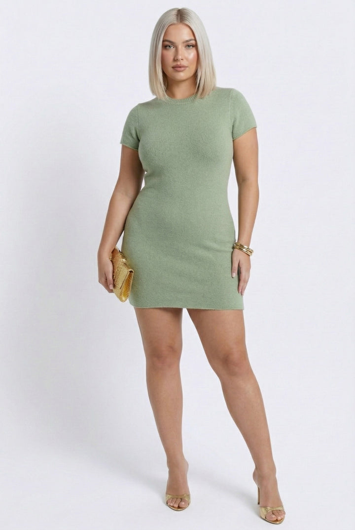Matcha Mood Mini Dress - Large