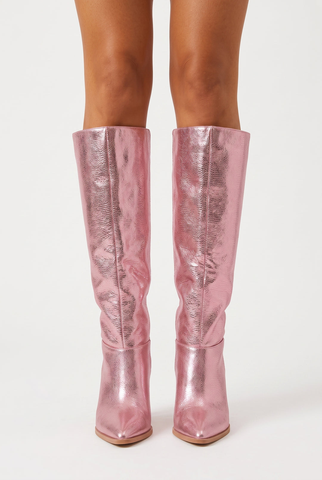 Vanessa Metallic Pink Heeled Boot