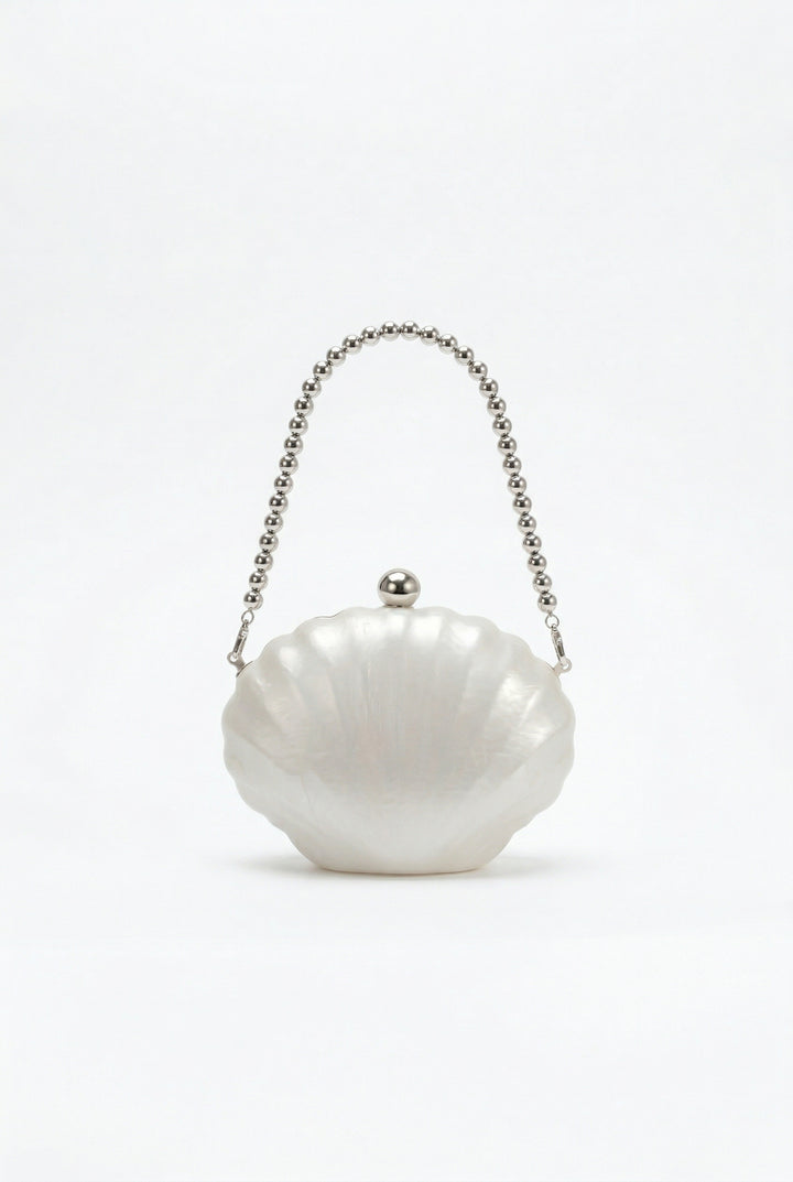 Melie Bianco Venus Pearl Shell Clutch