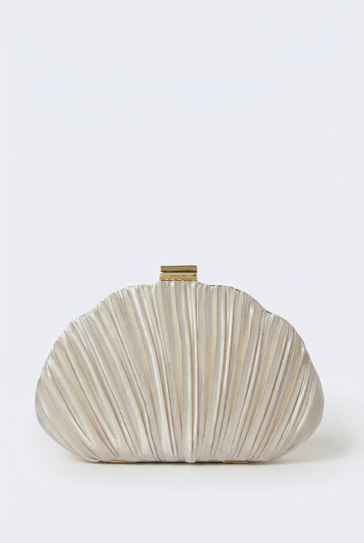 Mermaid Off Duty Satin Shell Clutch