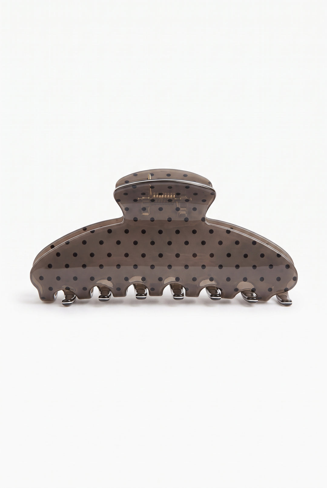 Mocha Polka Dot Claw Clip