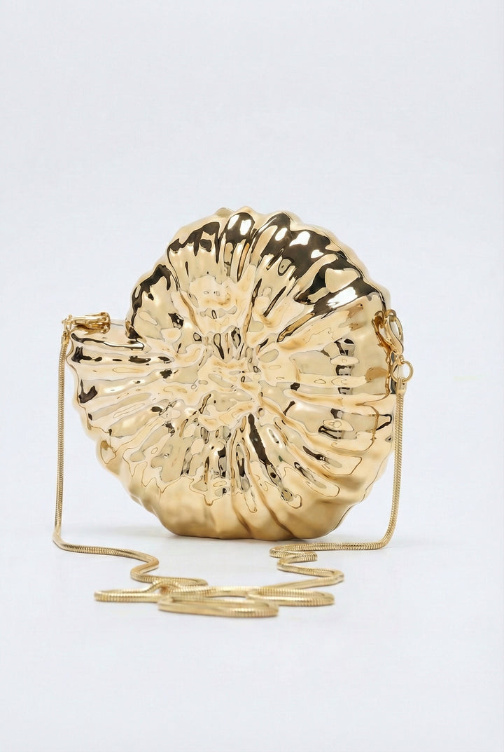 Molten Shell Evening Crossbody Bag