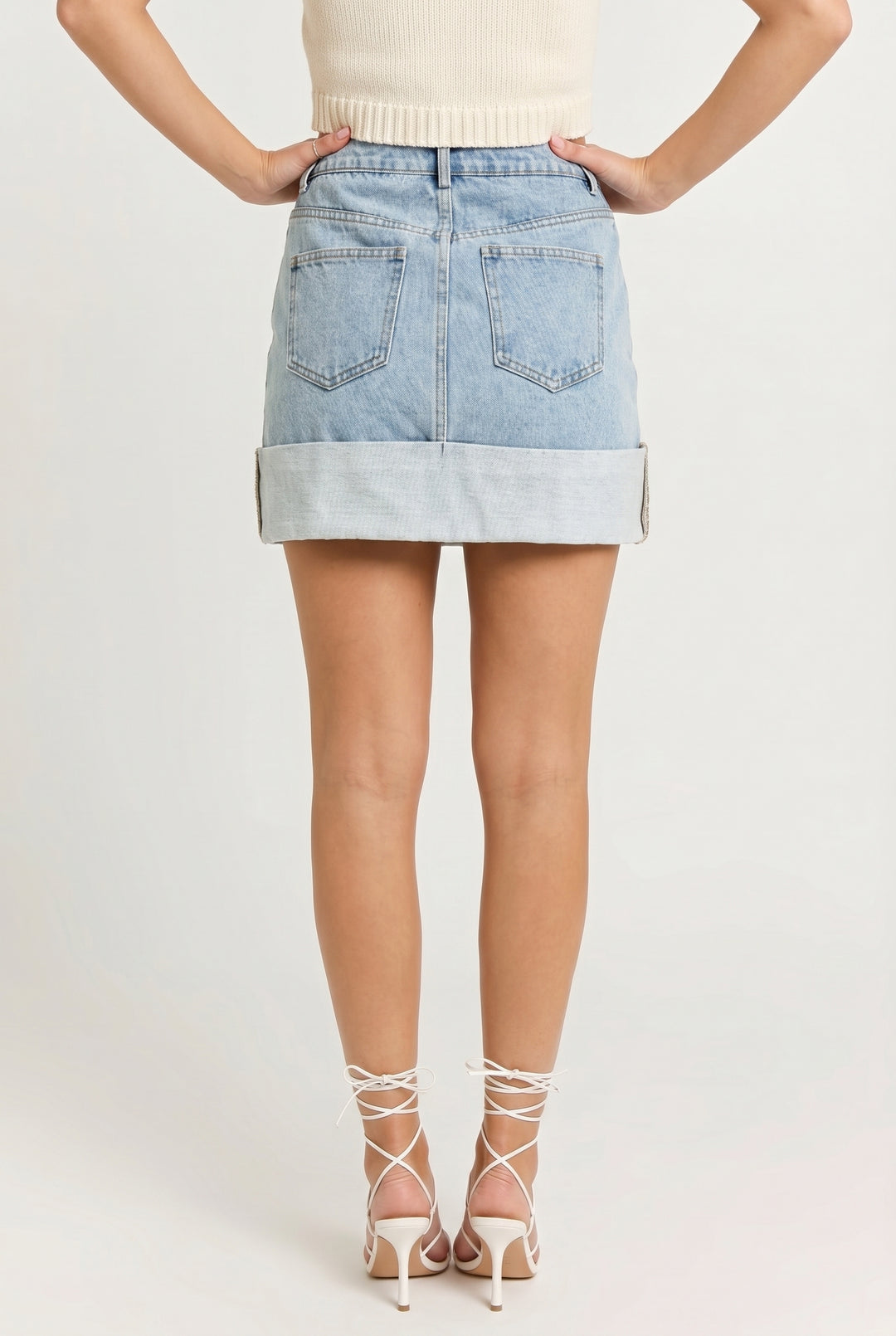 Off-Duty Denim Mini Skirt