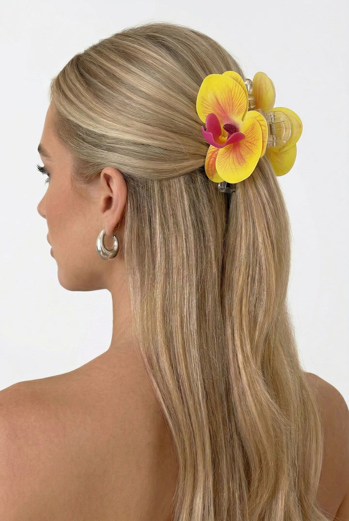 Orchid Garden Party Hair Claw Clip