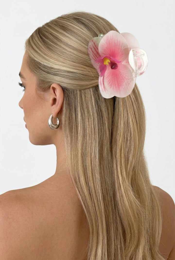 Orchid Garden Party Hair Claw Clip
