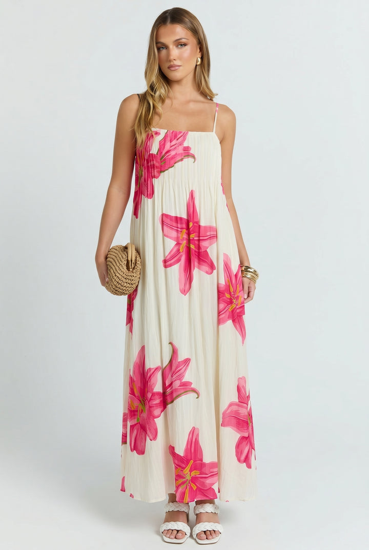 Palm Royale Pleated Maxi Dress