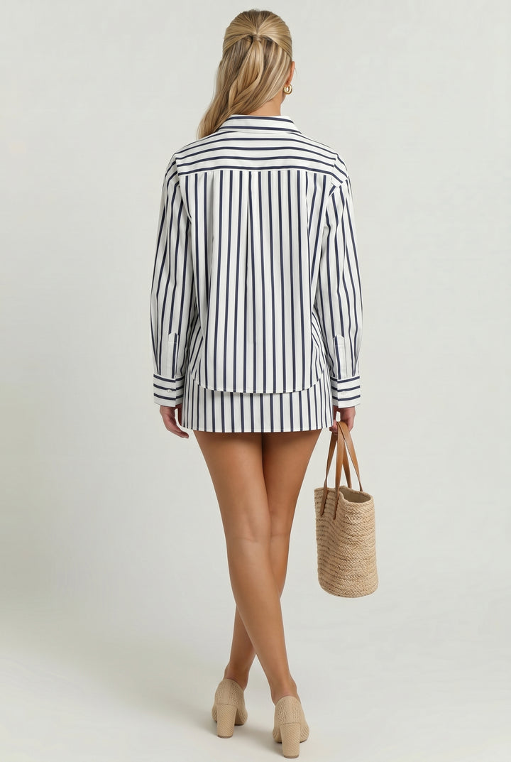 Pier 1956 Pinstripe Mini Skirt