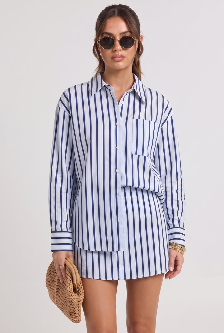 Pier 1956 Pinstripe Mini Skirt