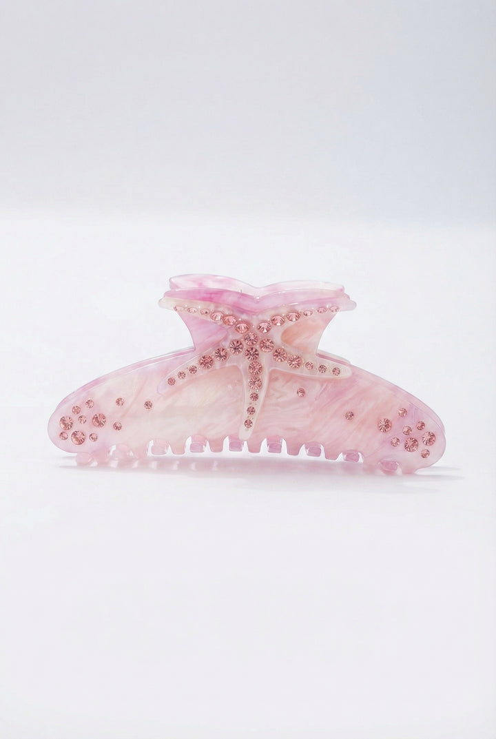 Starfish Rhinestone Claw Clip