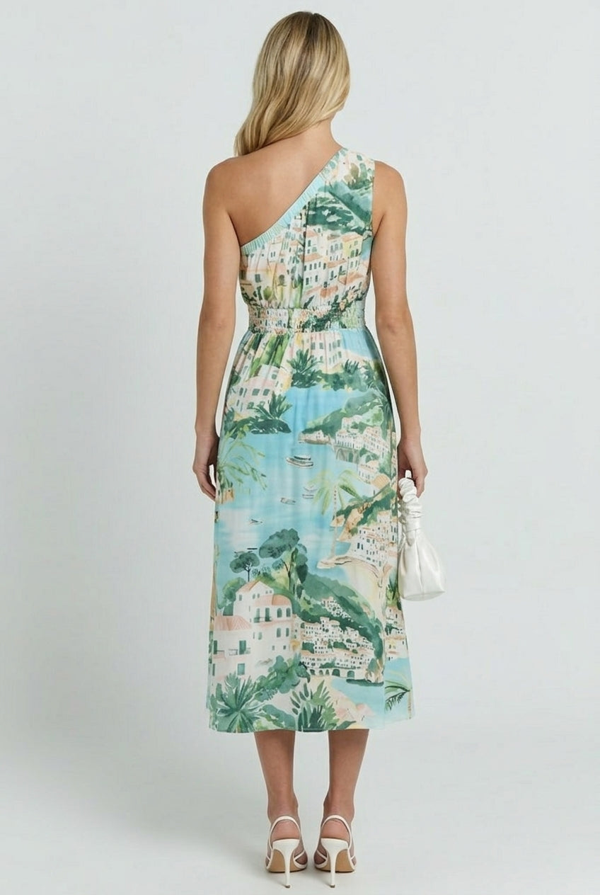 Piti Town Islay Smocked Midi Dress