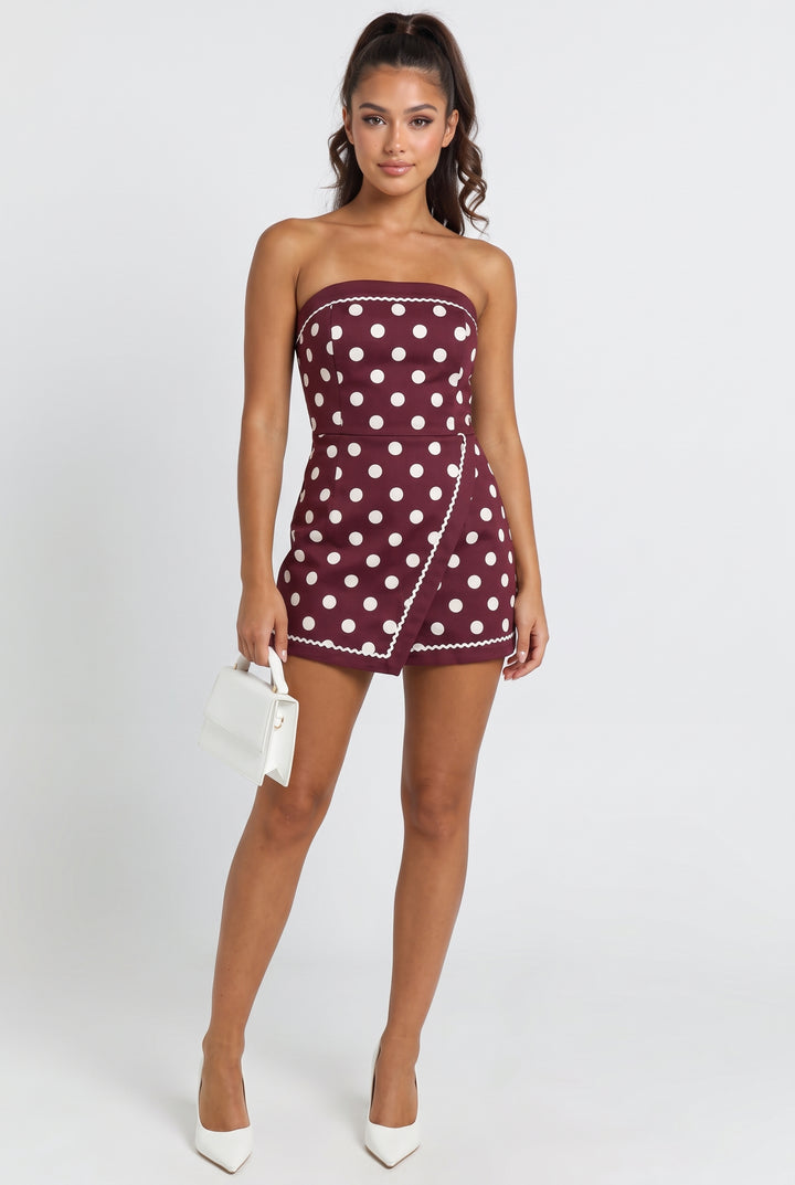 Paddock Club Polka Dot Romper