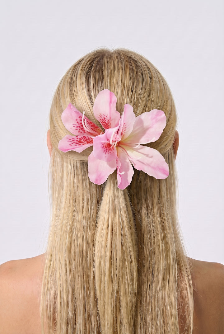 Pink Lily Hair Clip