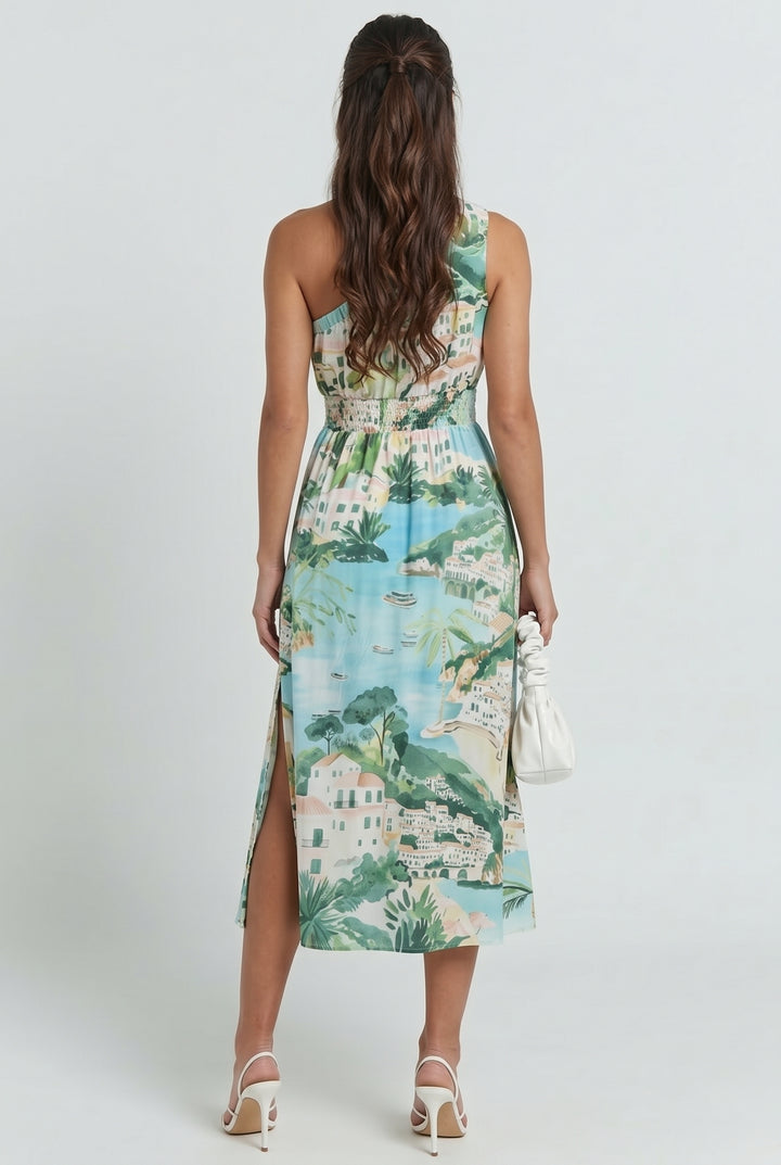 Piti Town Islay Smocked Midi Dress
