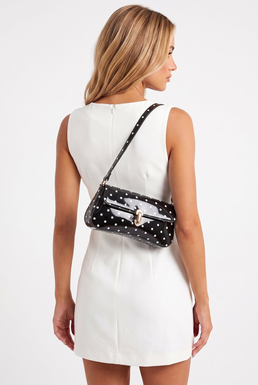 Polished Little Polka Dot Baguette Bag