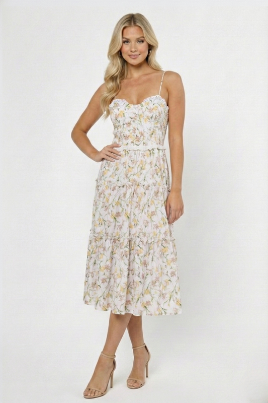 Primavera Corset Midi Dress