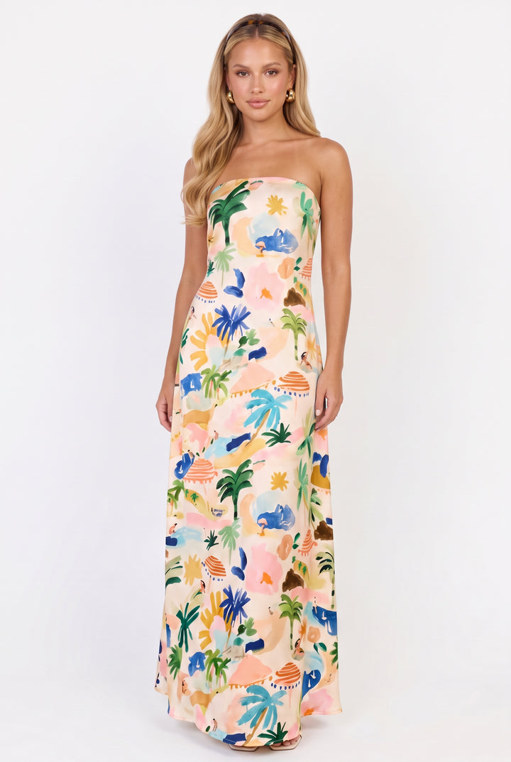 Resort Mural Maxi Dress