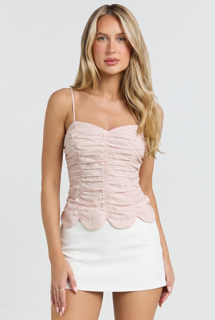 Rose Gelato Scallop Top