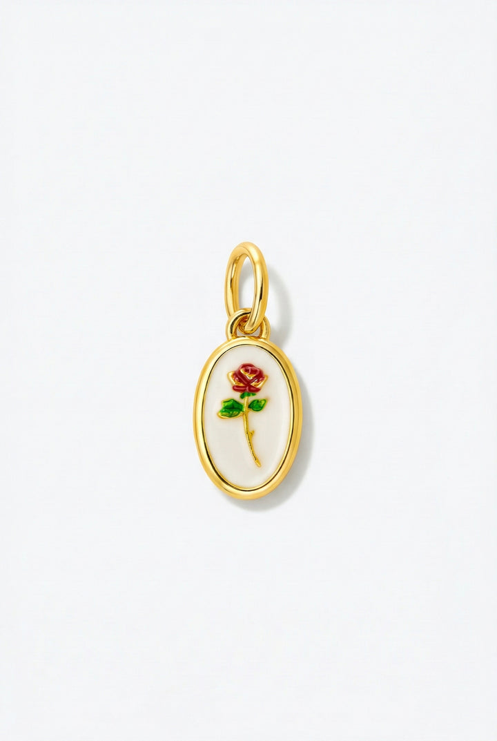Rose Enamel Charm